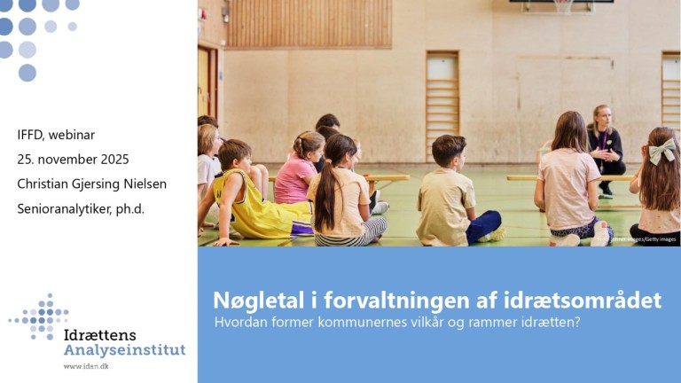 25. november 2025: Webinar om kommunale nøgletal på idræts- og fritidsområdet